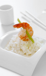 Shrimp Risotto: Cream Risotto with Lemon Grass Poached Shrimp. Picture featured in Brides magazine’s “White Wedding” issue.